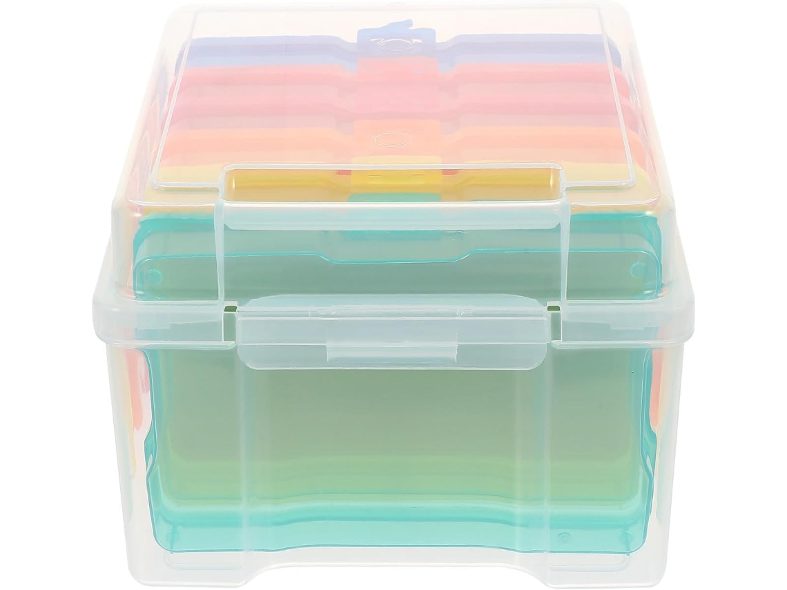 Juego Organizadora Tarjetas Almacenamiento Fotos Transparente Multifuncional Oficina Hogar Caja
