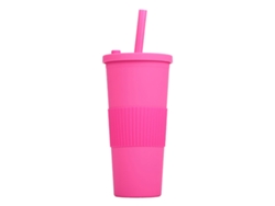 MEOIRUERY Vaso Plástico Plano 24 Oz, Sin BPA, Reutilizable con Tapa y Sorbete