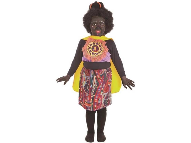 Disfraz de Niña DISFRAZZES Africana Selva Negro Y Amarillo (Talla: 3 a 5 años)