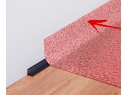 Tira de PVC para acabado y montaje de 50 mm, 2 m, rollo de un cuarto para instalación de alfombras, color negro Quest
