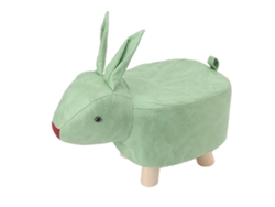 Taburete De Madera Con Forma De Animalito De Dibujos Animados Para Sala De Estar Infantil, Verde, Antideslizante.