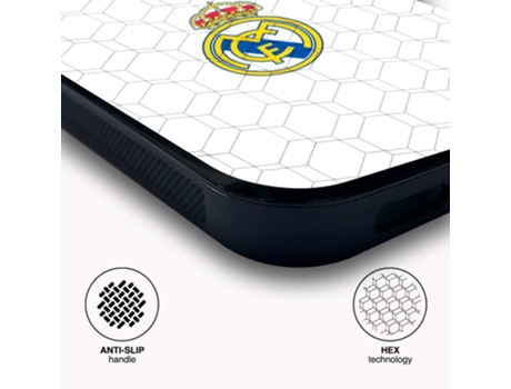 Funda PHONECASES3D iPhone 13 Pro Max - Oficial Real Madrid (Piel Sintética - Negro)