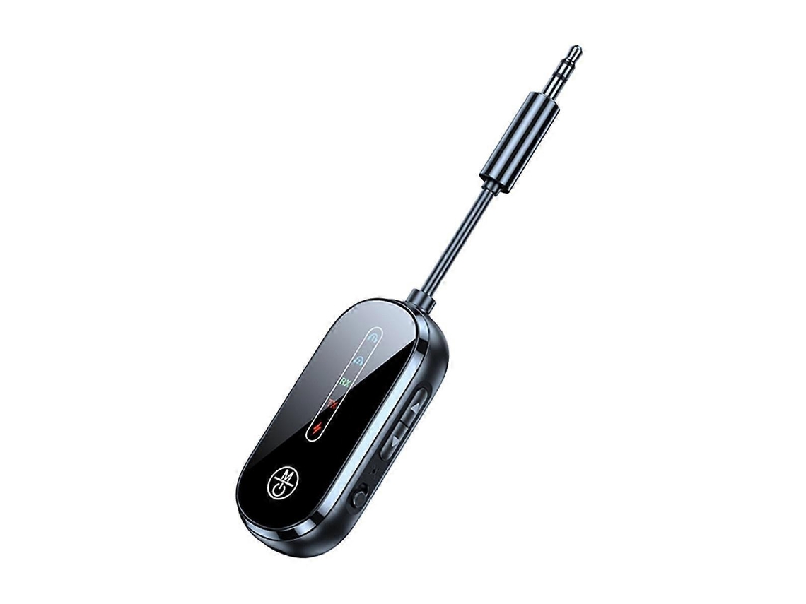 Adaptador de transmisor Bluetooth 5.4 con entrada auxiliar de 3,5 mm para transmisor/receptor de audio inalámbrico Bluetooth para vuelos Rosewell