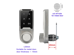 Cerradura De Combinación Digital Con Teclado Táctil Inteligente De Aleación De Zinc Para Puerta De Gabinete Y Cajón (vertical L20 Mm)