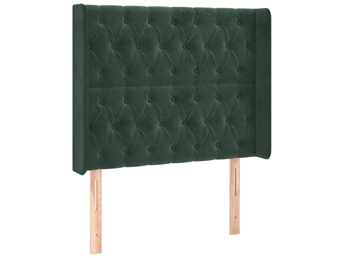 Cabecero VIDAXL Verde Terciopelo (93x16x118/128 cm)