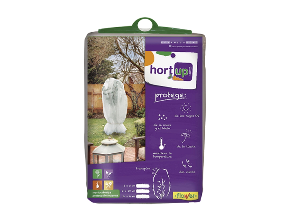 FLOWER Hort Up Manta Térmica para Proteção de Plantas no Inverno 2 x 10 M