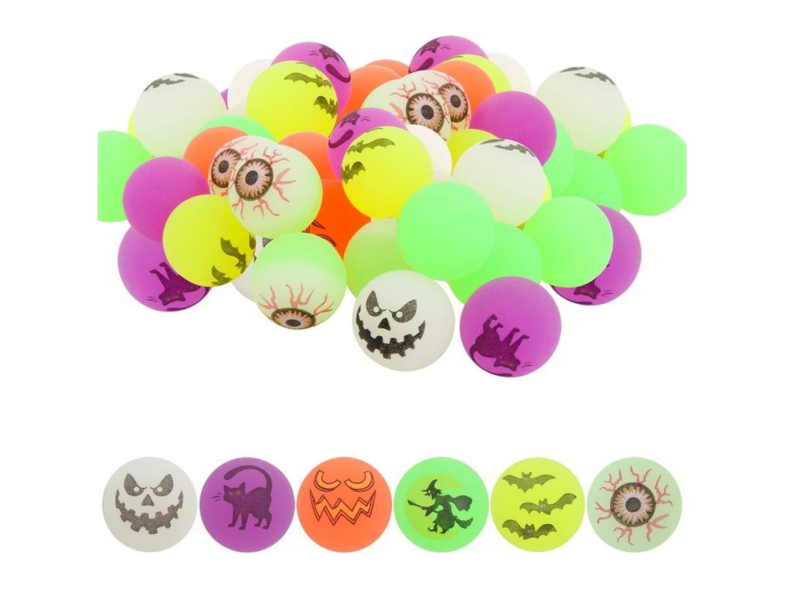 20 Pelotas Saltarinas De Halloween, 32 Mm, Con Ojos Que Brillan En La Oscuridad.