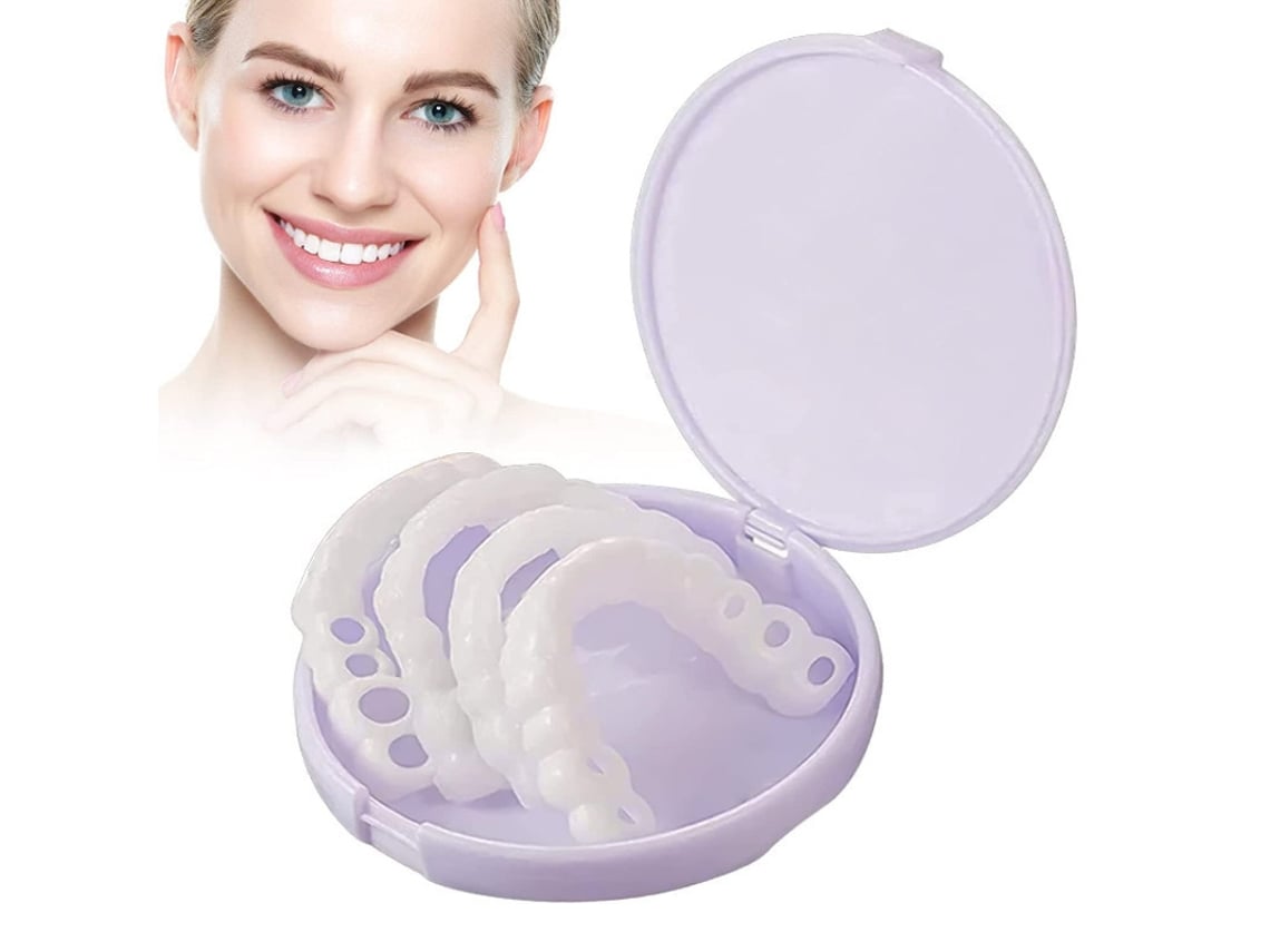 Ortodoncia decorativa para dientes superiores e inferiores.