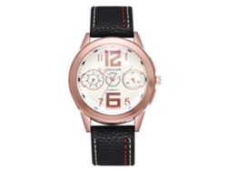 Reloj De Pulsera De Cuarzo Para Hombre Con Correa De Pu, Estilo Piel De Serpiente, Negro.