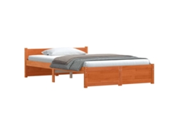 Maison Exclusive - Estructura De Cama Marrón Cera 205.5 X 95.5 X 51 Cm