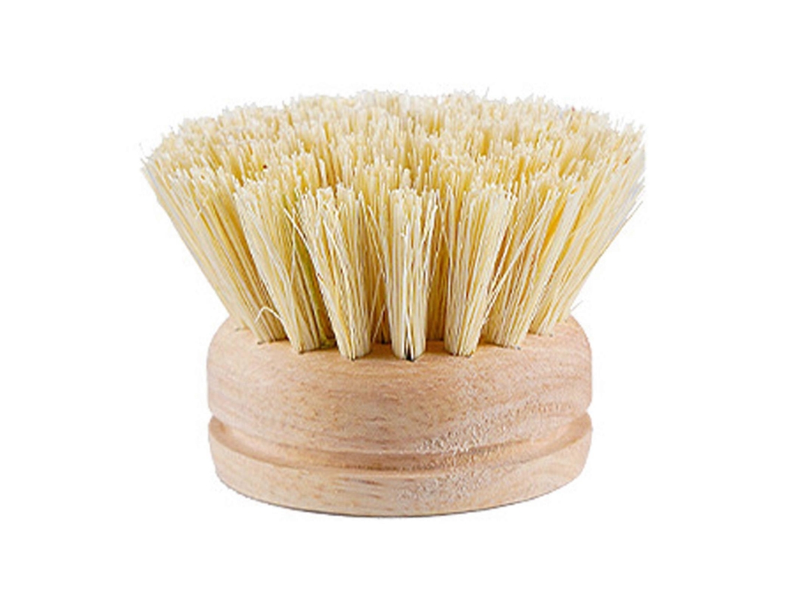 Cepillo para lavar platos con mango de madera, ideal para ollas, sartenes y fregadero. Cepillo multiusos con mango largo.