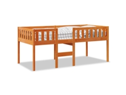 Cama Infantil Sin Colchón 90x200 cm Pino Macizo Marrón Miel Dkd Home Decor