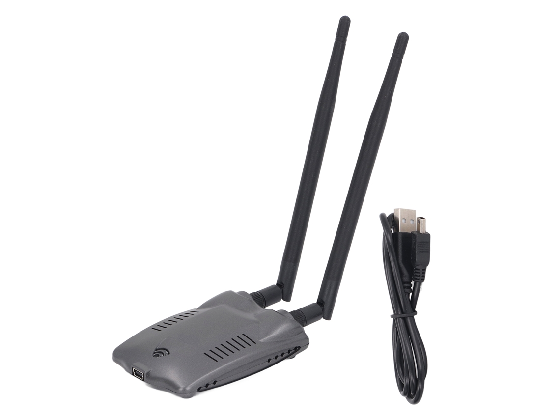 Adaptador Wifi Usb De Alta Potencia 2.4ghz 300mbps Con Antenas Externas Duales Para Tarjeta De Red Inalámbrica
