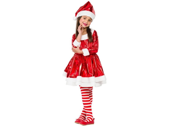 Disfraz de Niña DISFRAZZES Mamá Noel Eléctrica (Talla: 5 a 6 años)