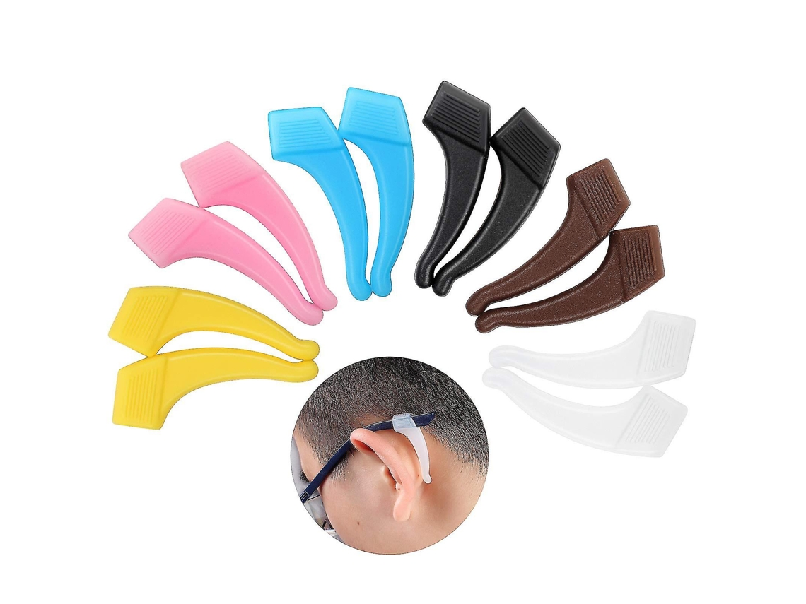 6 pares de cómodos soportes de silicona antideslizantes para gafas, ganchos, accesorios para la oreja, anteojos, punta del templo, deportes Rosewell