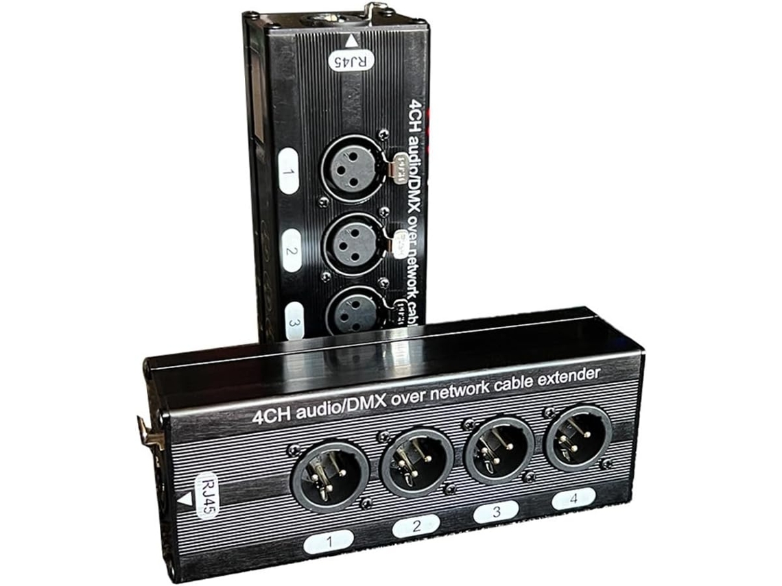Par De Cables De Extensión De Red Ethernet Rj45, Audio Xlr, 4 Canales, 3 Pines, Dmx512 Macho