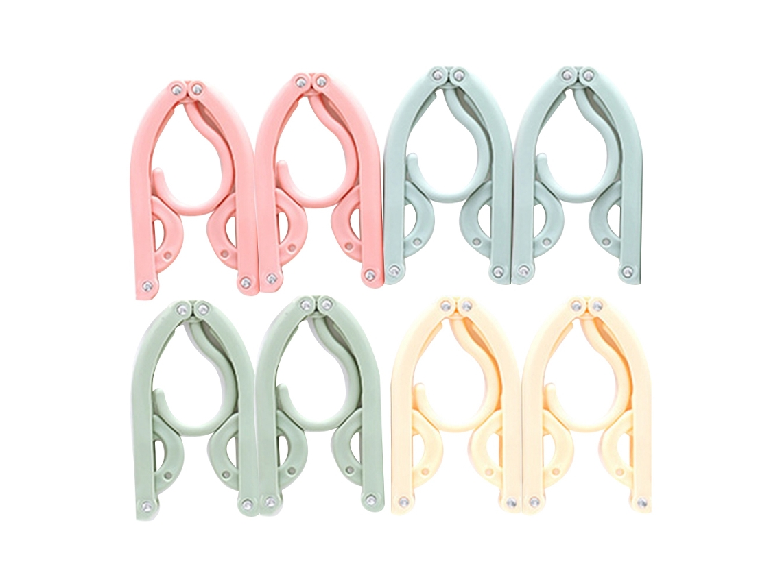JILLIOPER 8 Piezas Perchas para Ropa Portátiles Plegables para Viaje Hogar Armario Secado