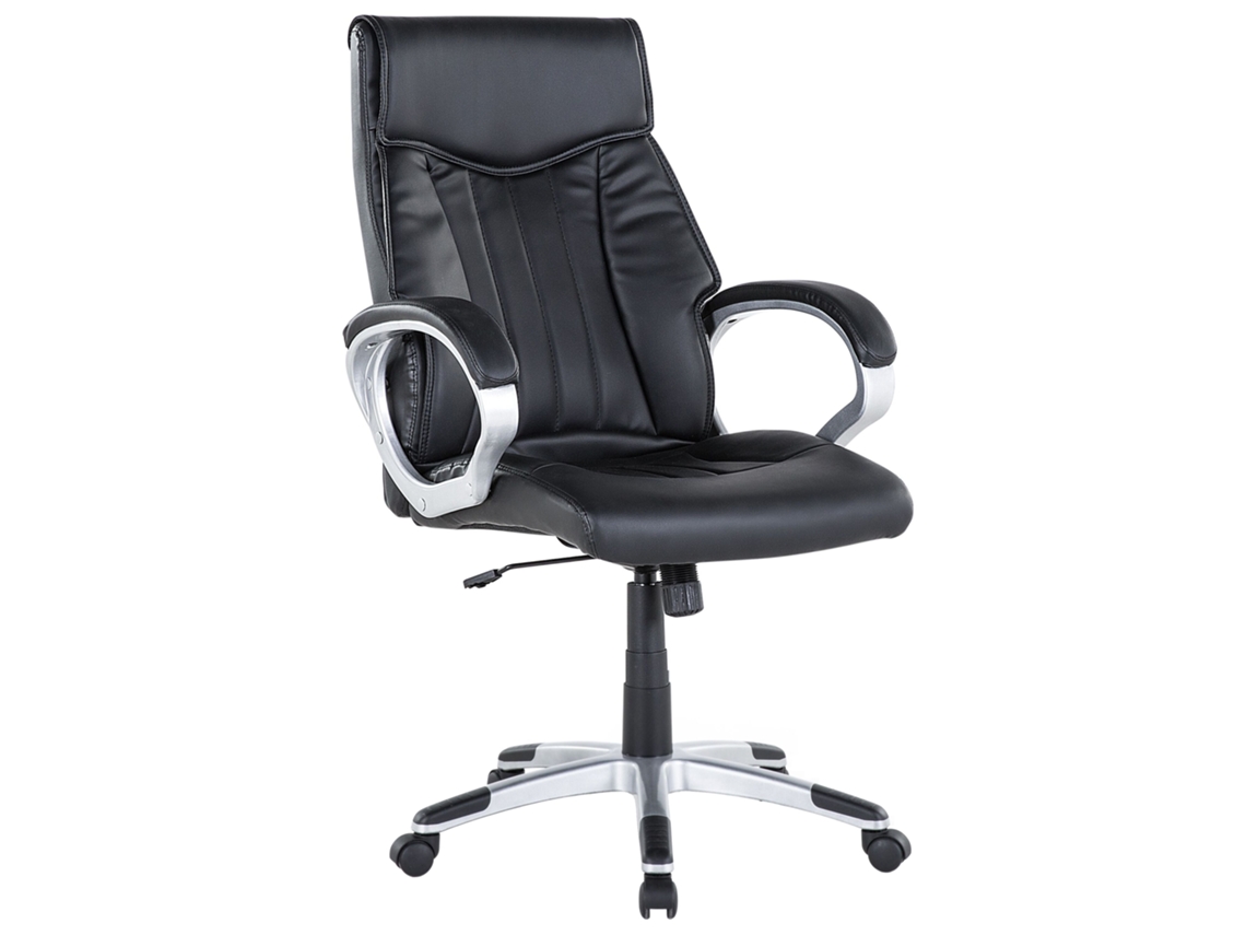 Silla ejecutiva BELIANI Triumph de Piel sintética Negro 68x68x120