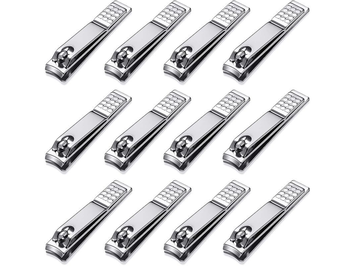 Juego De 12 Cortaúñas De Acero Inoxidable Para Uñas De Manos Y Pies Con Tijeras.