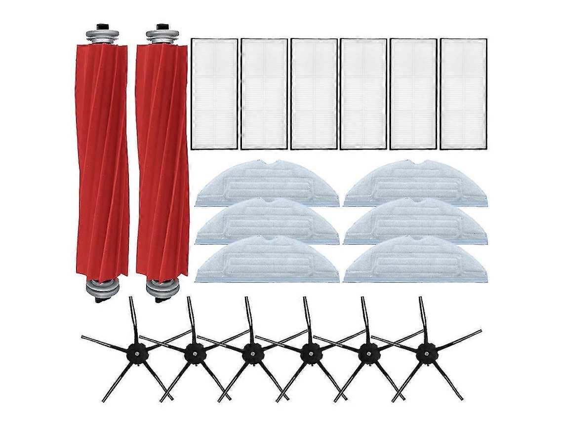 Kit de accesorios para aspiradora robótica S7 T7s Plus: cepillo lateral, paños de limpieza principales, filtro HEPA.