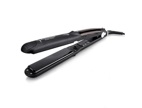 Plancha de pelo mágica de vapor profesional para salón 2 en 1 plancha de pelo plana para peinar Bisbisous negro AUJEZON