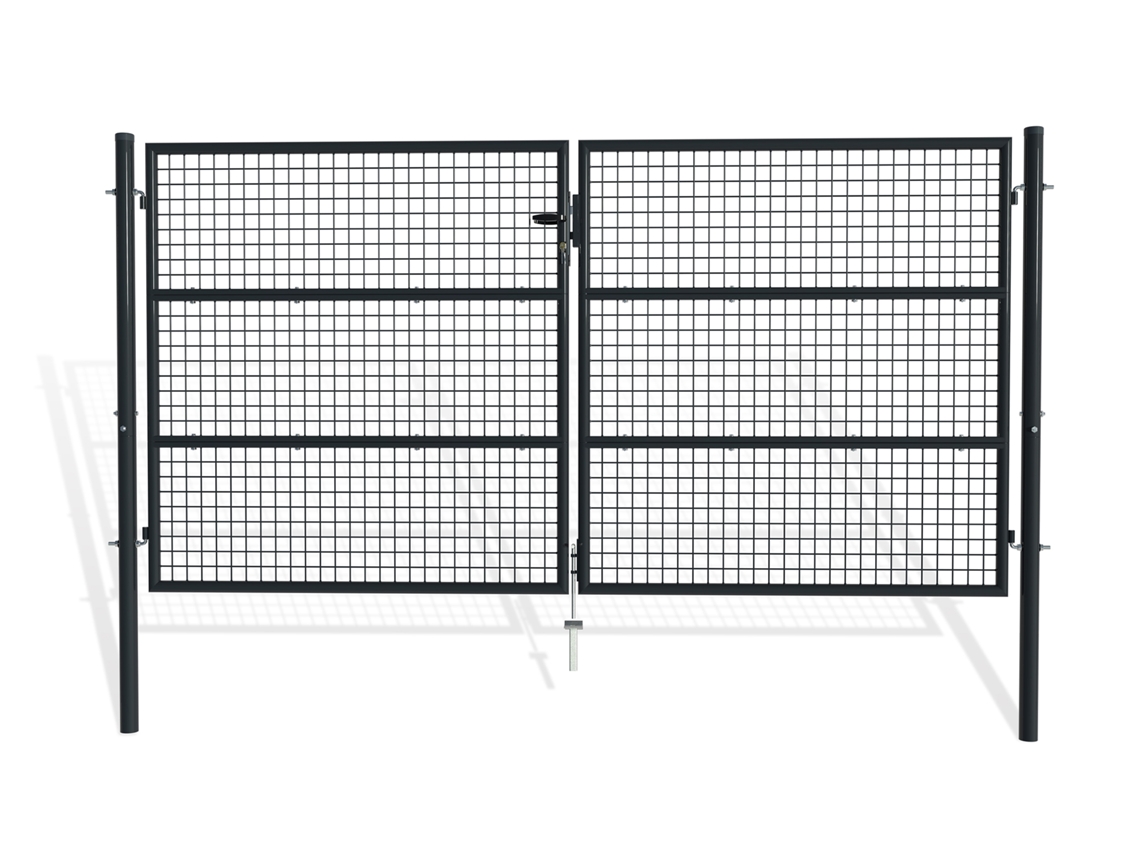 Puerta batiente de malla metálica 3m olga A.150cm gris