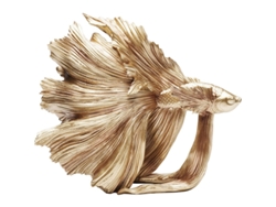 Pieza Decorativa Pez Betta Dorado Pequeño