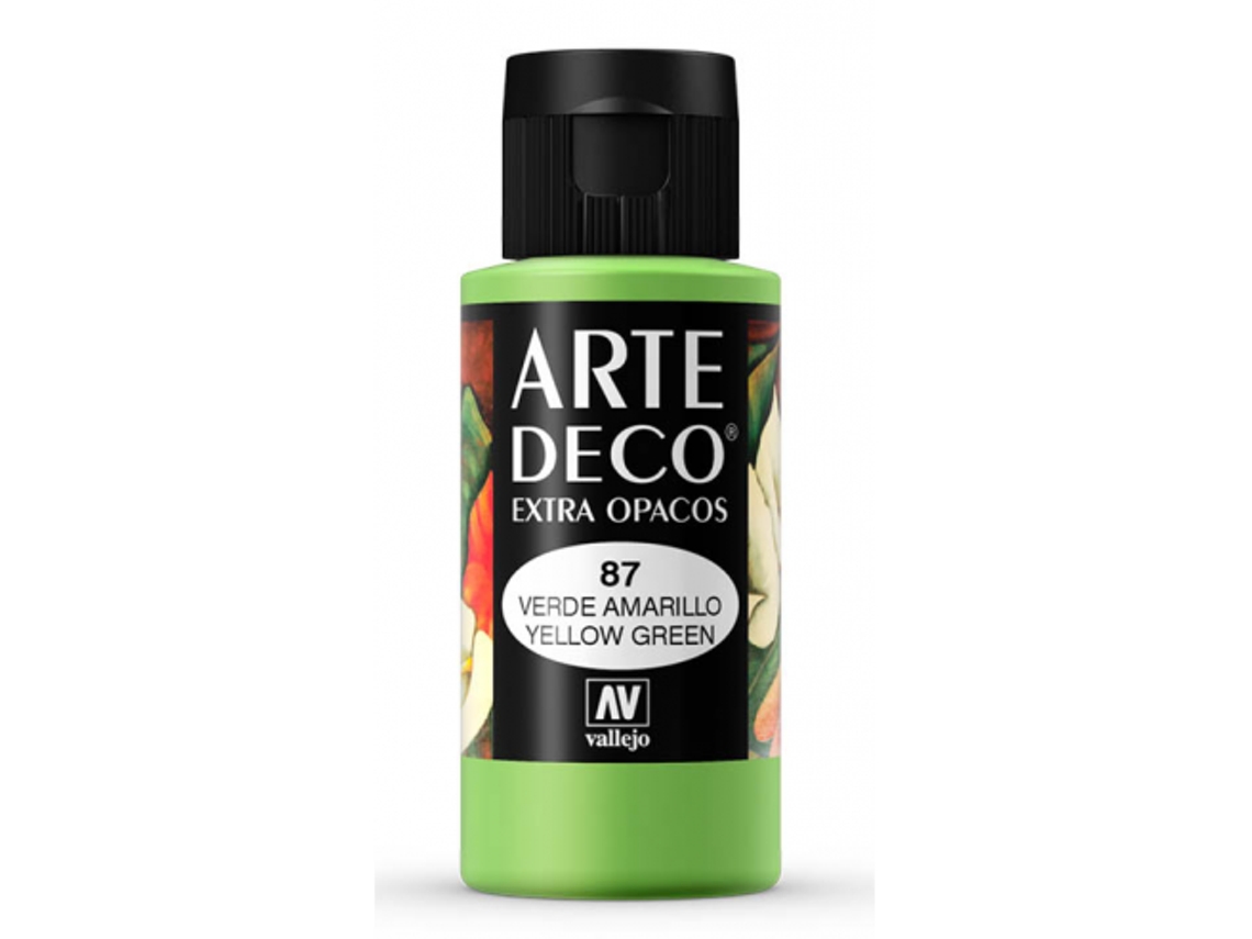 Pintura Acrilica Arte Deco Vallejo 60 Ml (Verde Amarillo 87)