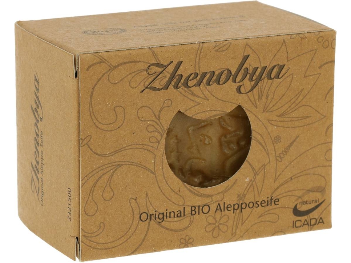Jabón ZHENOBYA Alepo 94% de Aceite de Oliva y 6% de Laurel (200 g)