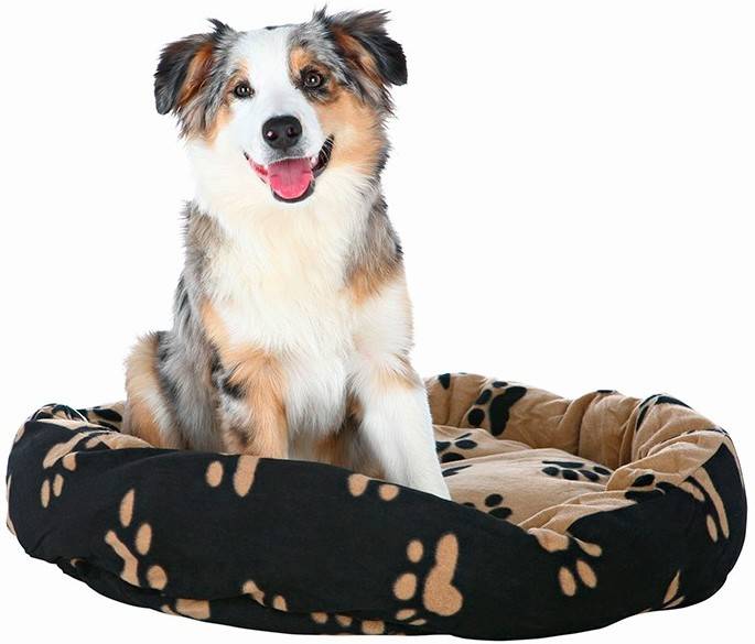 Trixie Cama Sammy 50 cm negrobeige con huellas para perros y gatos 50cm