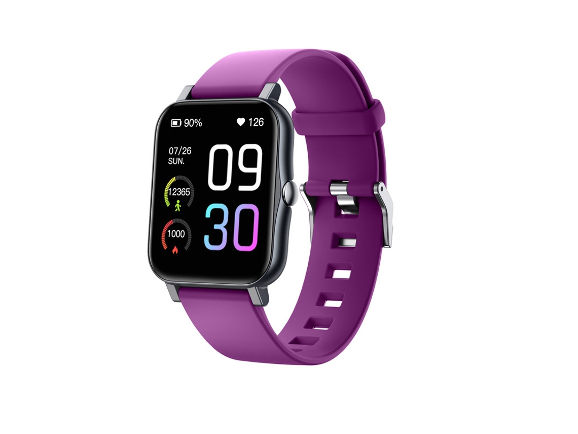 Smartwatch YIZHOOD TE449 1.7'' Pantalla Completa 100 Modos Deportivos Duración de la Batería de 25 Días Púrpura