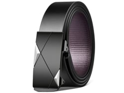 Cinturón de piel sintética para hombre Yuysan, longitud 130 cm, Wy18 - Negro