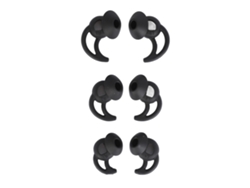 3 Conjuntos Pontas De Silicone Para Fones De Ouvido Esportivos Redução De Ruído Confortáveis S M L Preto