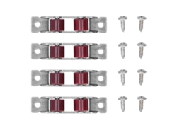 4 Juegos De Poleas Para Ventanas Corredizas Con Tornillos, Doble Rueda, Acero Inoxidable Para Ventanas/puertas