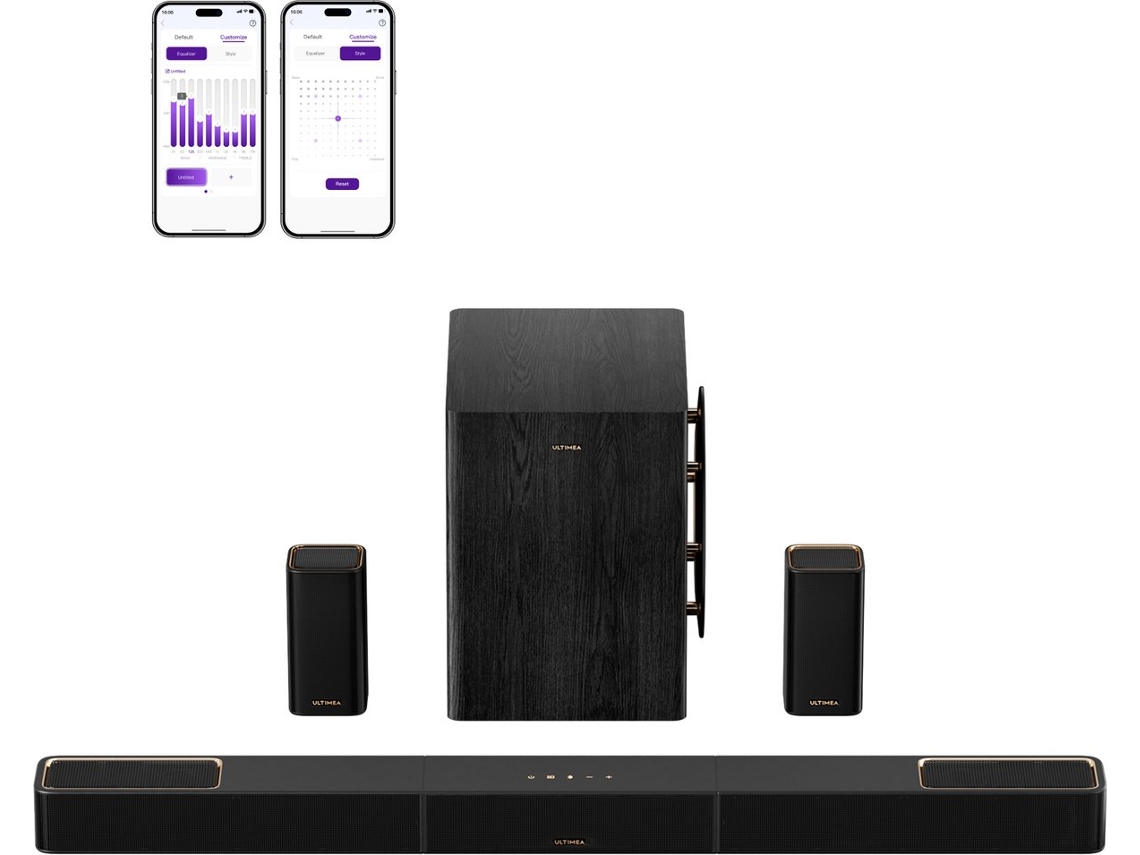 Barra De Sonido ULTIMEA Skywave X60, Sistema De Sonido Envolvente Inalámbrico 7.1.4, Barra De Sonido Para Tv, Dolby Atmos, Subwoofer Inalámbrico De 8"