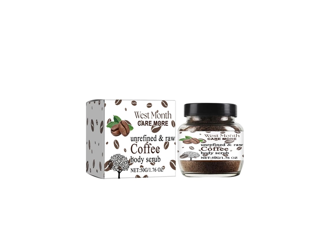 Gel exfoliante corporal de café para una piel suave y radiante.