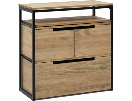 Mueble Multiusos BOX FURNITURE 14 Icub Negro (Madera, Metal - 40x80x80 cm)