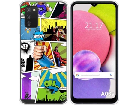 Carcasa Samsung Galaxy A03s TUMUNDOSMARTPHONE Comic Multicolor