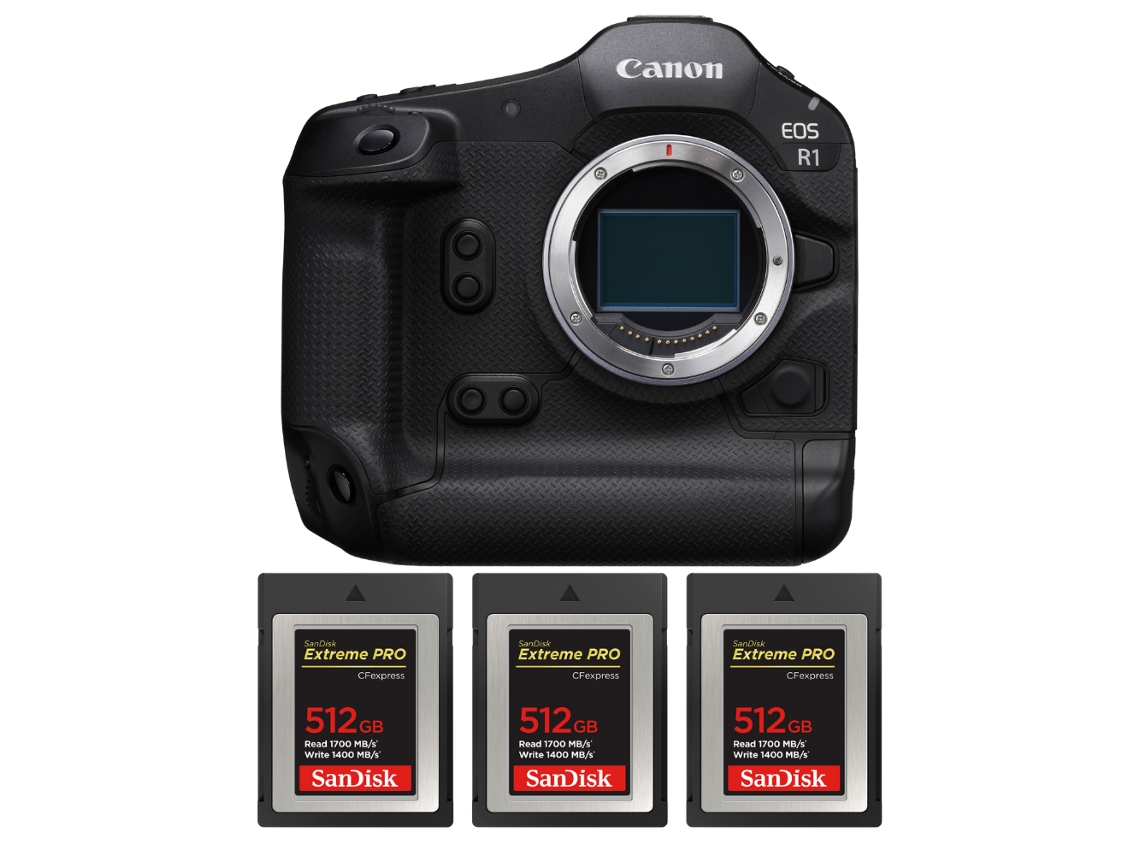 Canon Eos R1 + 3 Sandisk 512gb Extreme Pro Cfexpress Type B + Ebook “20 Consejos Para Fotos Que Impactan”