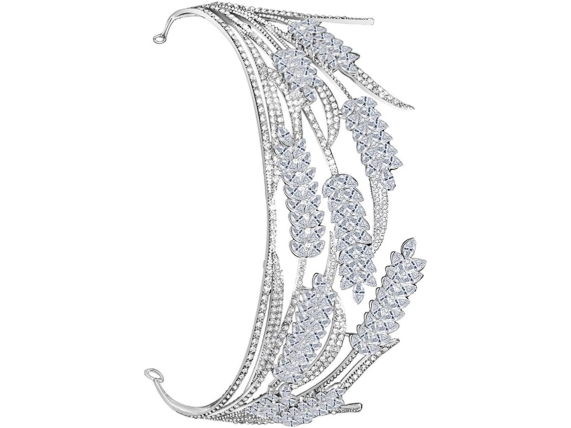 Diadema Elegante Con Corona De Diamantes De Imitación Para Novia Y Accesorio Chic Para Fiestas
