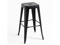 DUDECOR Taburete Alto Leeds Negro Mate