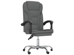 Silla de oficina reclinable de tela gris oscuro exclusiva de Maison