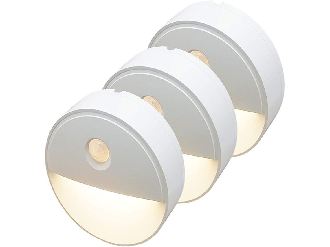 Lámpara De Noche Led Con Detector De Movimiento, Luz Blanca Cálida, Gancho Integrado, Regalo