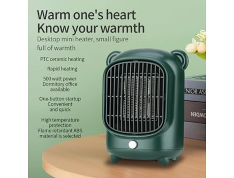 Calefactor de mesa de cerámica PTC eléctrico portátil 500 W