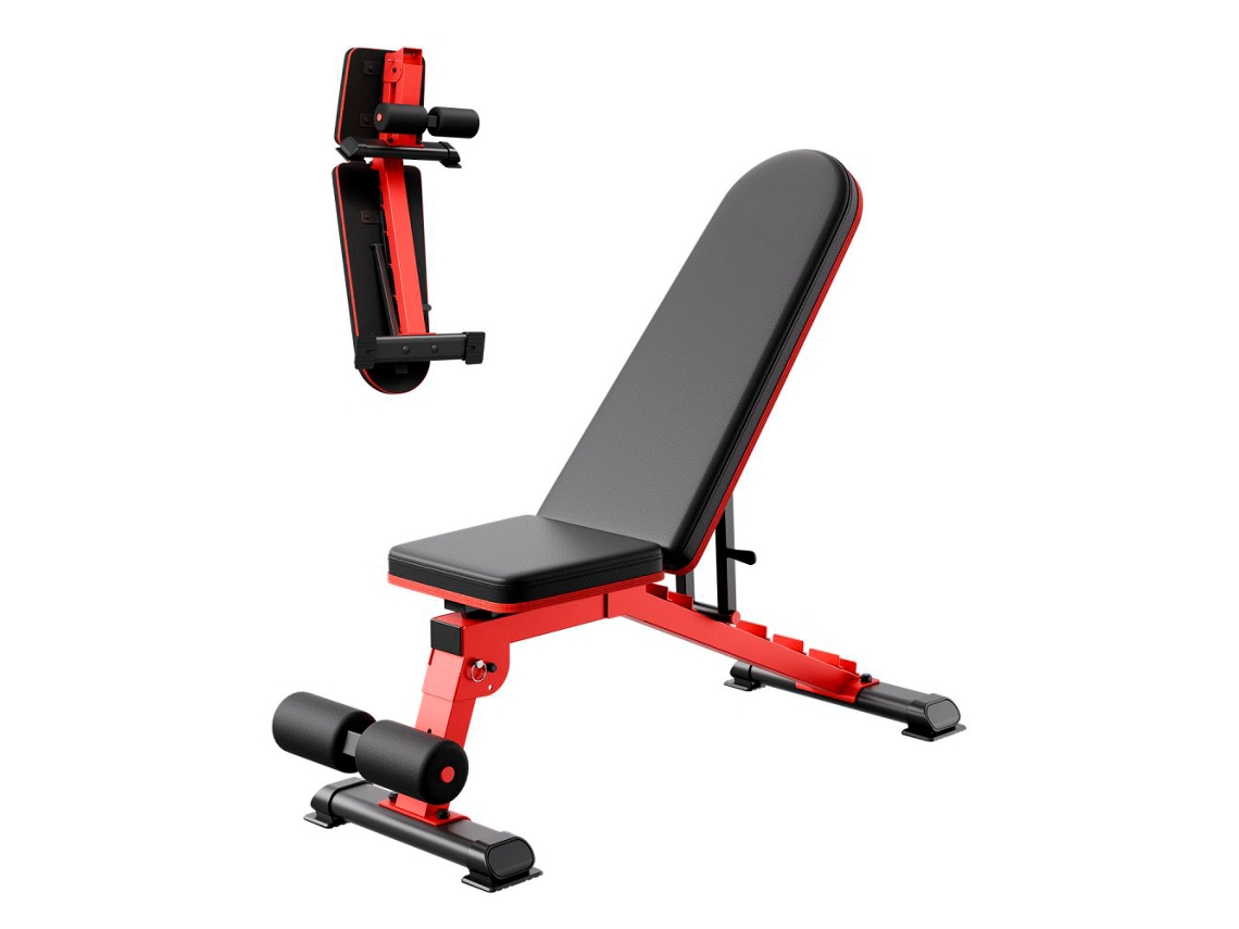 Banco de Pesas Profesional Ajustable y Plegable Hasta 544 kg Tekmaquinas