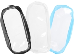 Estuches transparentes de PVC para lápices y bolígrafos.