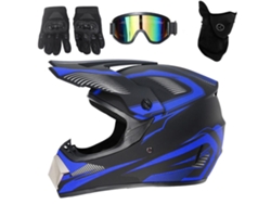 Omni-casco De Motocross Full Face Para Moto Cross Bicicleta Montaña Con Gafas Guantes Y Cubrebocas