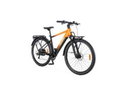 Bicicleta eléctrica de trekking Cyrusher Voyage 27.5 con neumáticos de 700 cc, motor de 250 W y batería de 36 V y 14 Ah.