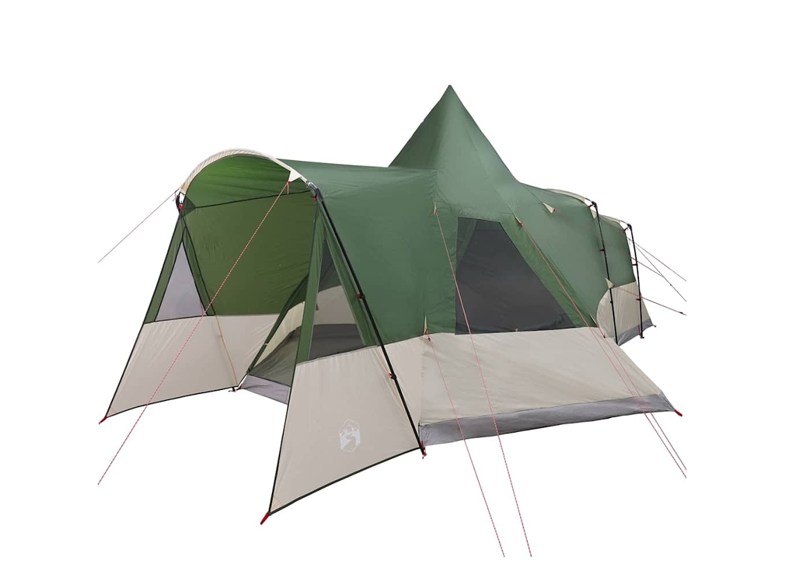 Tienda De Campaña Tipo Teepee Para 8 Personas Con Techo Verde