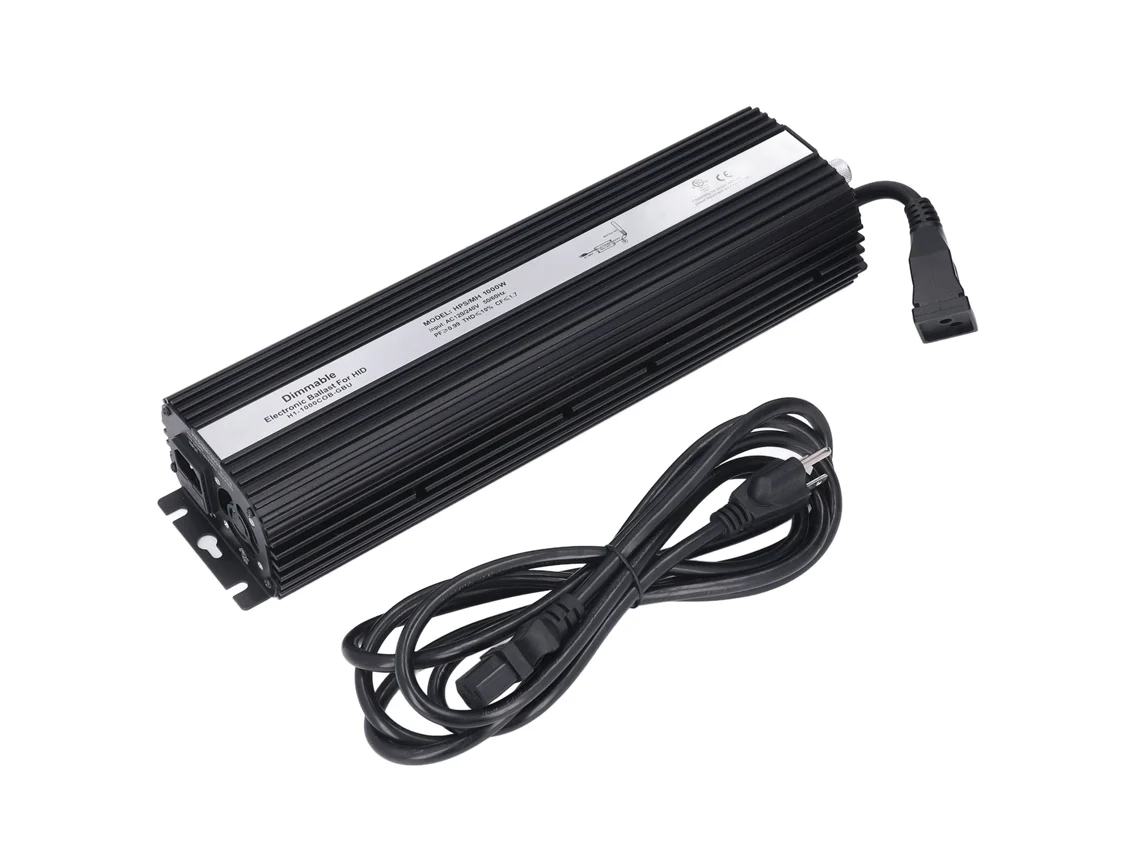Balastro eléctrico ajustable para lámpara de cultivo de 1000 W, 110-240 V